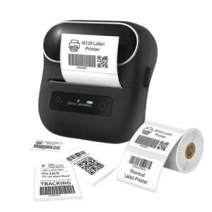 Phomemo M220 Label Maker, Bluetooth Thermal Label Printer with 1 Roll 40 x 30mm