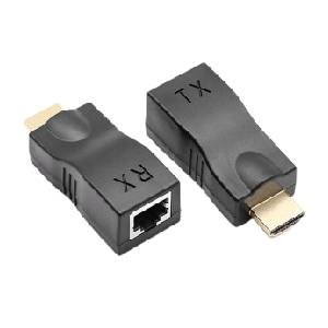 HDMI Extender Over LAN RJ45 CAT 5e / 6 4K Network Adapter Black – 30m