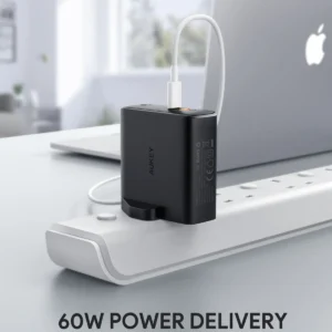 Dual-Port 63W PD Wall Charger with Dynamic Detectwith C to C Cable