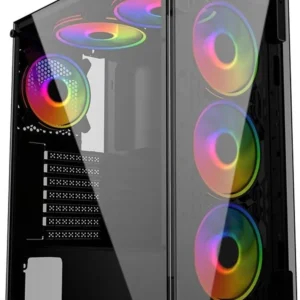 Twisted Minds Manic Shooter-03 Mid Tower Gaming Case – Black