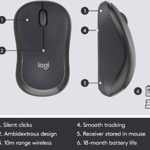 Logitech MK295 Wireless Silent Keyboard & Mouse -Arb/Eng