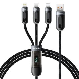 Porodo Multi-Connector USB-A Fast Charging Display Cable Lightning / Type-C  / Micro USB 1.2m