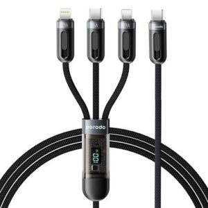 Porodo Multi-Connector Type-C Fast Charging Display Cable Lightning / Type-C  / Micro USB 1.2m