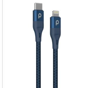 Porodo Braided USB-C to Lightning PD (9V 1.2m)(Blue)