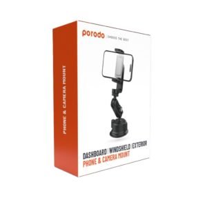 Porodo Dashbord Windshield Exterior Phone & Camera Mount