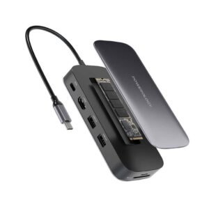 Powerology 256GB USB-C Hub & SSD Drive All-in-one  Connectivity & Storage