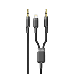 Porodo Multi-Device AUX 3.5mm|Lightning Cable(4ft/1.2m)