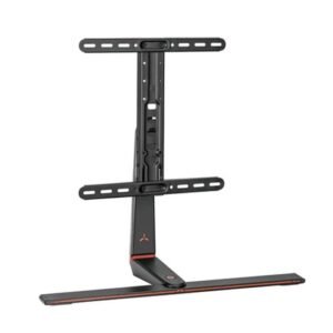 Twisted Minds RGB Lighting Gaming Tabletop TV Stand, Swivel Ability, Detachable Extension Plate, Height Adjustable, Black